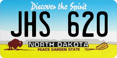 ND license plate JHS620