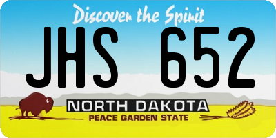 ND license plate JHS652