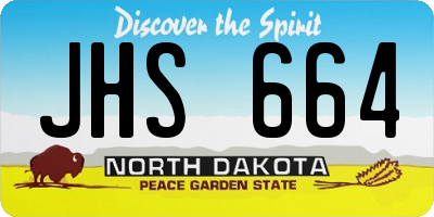 ND license plate JHS664
