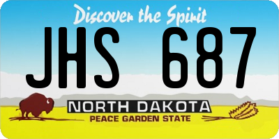 ND license plate JHS687