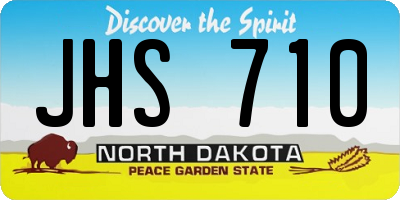 ND license plate JHS710