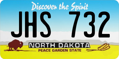 ND license plate JHS732