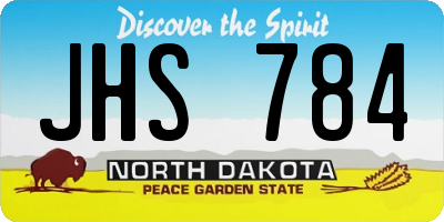 ND license plate JHS784