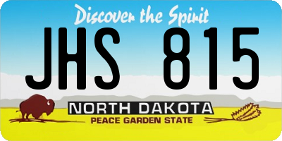 ND license plate JHS815