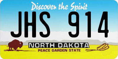 ND license plate JHS914