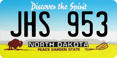 ND license plate JHS953
