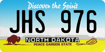 ND license plate JHS976