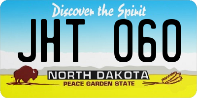 ND license plate JHT060
