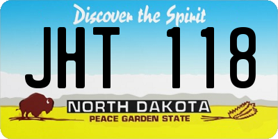 ND license plate JHT118