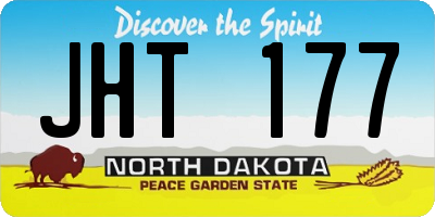 ND license plate JHT177