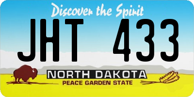 ND license plate JHT433