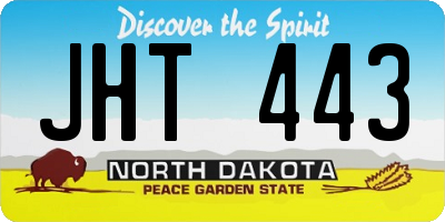 ND license plate JHT443