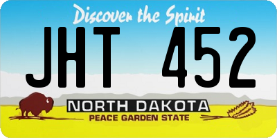 ND license plate JHT452