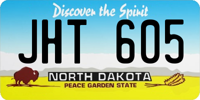 ND license plate JHT605
