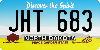 ND license plate JHT683