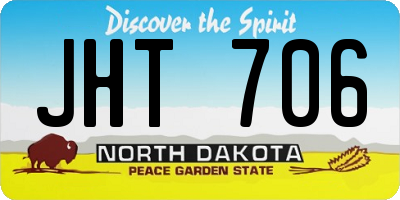 ND license plate JHT706
