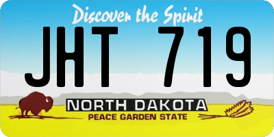 ND license plate JHT719