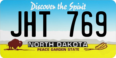 ND license plate JHT769