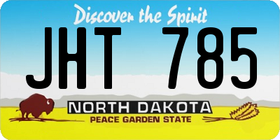 ND license plate JHT785