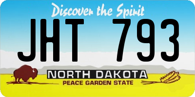 ND license plate JHT793