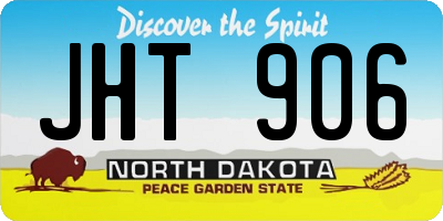 ND license plate JHT906
