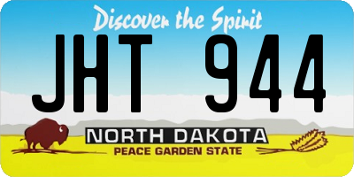 ND license plate JHT944