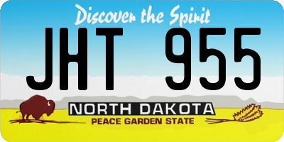 ND license plate JHT955