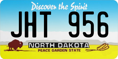 ND license plate JHT956