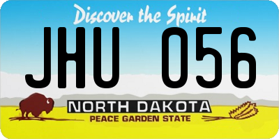 ND license plate JHU056