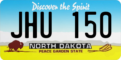 ND license plate JHU150