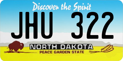 ND license plate JHU322