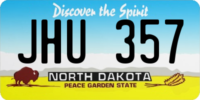 ND license plate JHU357