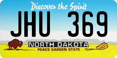 ND license plate JHU369