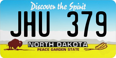 ND license plate JHU379