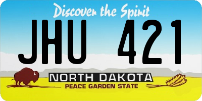 ND license plate JHU421