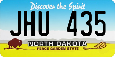 ND license plate JHU435