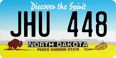 ND license plate JHU448