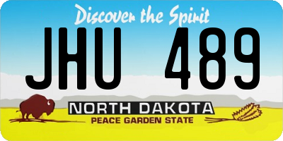 ND license plate JHU489