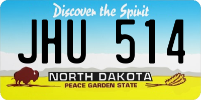 ND license plate JHU514