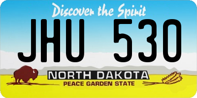 ND license plate JHU530