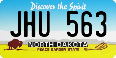ND license plate JHU563