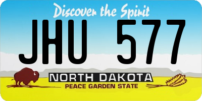 ND license plate JHU577