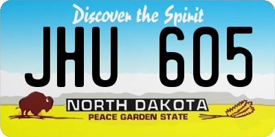ND license plate JHU605