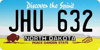 ND license plate JHU632