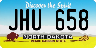 ND license plate JHU658