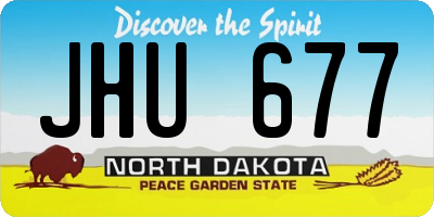 ND license plate JHU677