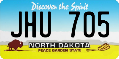 ND license plate JHU705