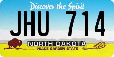 ND license plate JHU714