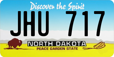 ND license plate JHU717
