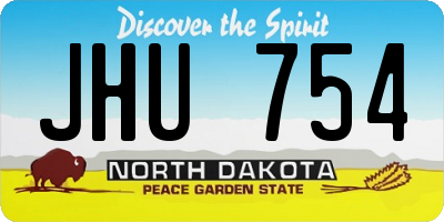 ND license plate JHU754